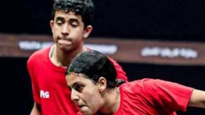 أنس عبد العال ورسل فتحي يتأهلان إلى نهائي زوجي المختلط تحت 15 عامًا ببطولة إفريقيا لتنس الطاولة