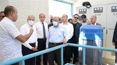 وزير التنمية المحلية ومحافظ المنيا يتفقدان محطة معالجة الصرف الصحي بجبل الطير بمركز سمالوط