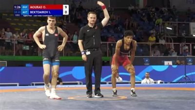 عمر أمين يتأهل لنصف نهائي وزن تحت 60 كجم ببطولة المصارعة الرومانية بروما