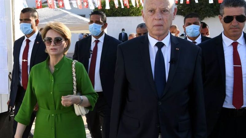 الرئيس التونسي وحرمه