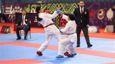 وزير الرياضة يتابع البطولة العربية للكاراتيه الثالثة عشرة للكبار المقامة باستاد القاهرة