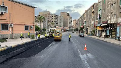 محافظة الإسكندرية: إنجاز 80 % من أعمال رصف 24 شارعا بحي غرب 