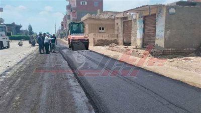 رصف ورفع كفاءة عدد من الطرق بمدينة الحامول بكفر الشيخ