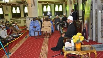 مجلس حديثي للأزهري في يوم عاشوراء.. بحضور وفد من قضاة المحكمة الشرعية الاستئنافية بنيجيريا