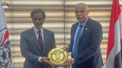 جمال علام يستقبل رئيس الاتحاد القطري لكرة القدم لبحث سبل التعاون