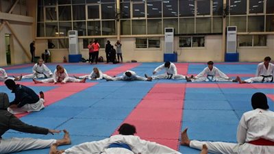 تدريب مشترك لناشئي وشباب كاراتيه الزهور مع فريق ألماني