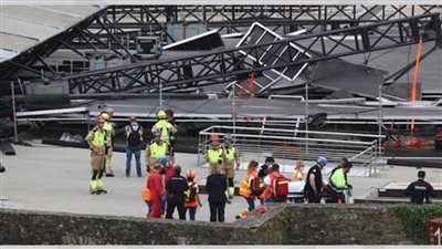 مصرع وإصابة 18 شخصا في انهيار أجزاء من مسرح خلال مهرجان موسيقي بإسبانيا