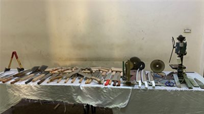 ضبط شخصين بالقاهرة لإدارتهما ورشة لتصنيع الأسلحة البيضاء بدون ترخيص