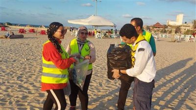 مبادرة وعي لجمعية الجورة على شاطئ العريش