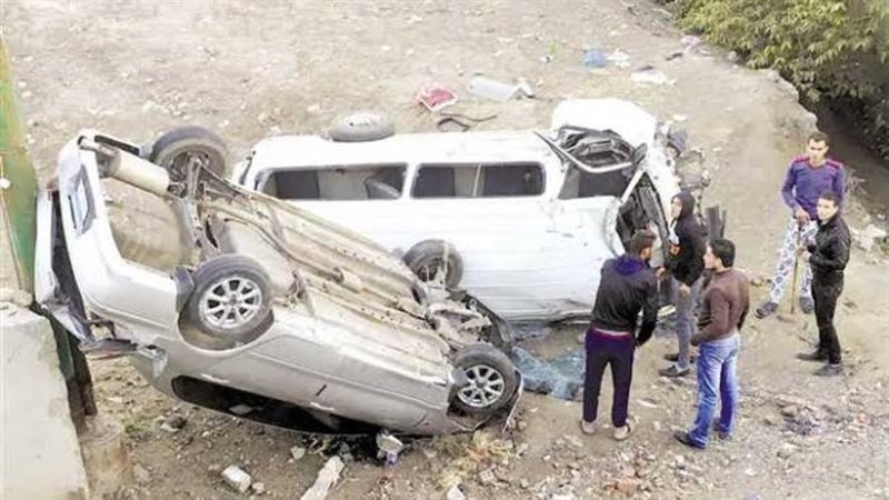 حادث انقلاب سيارة