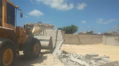 استمرار الموجة الـ20 لإزالة التعديات على أراضي الدولة بالعريش