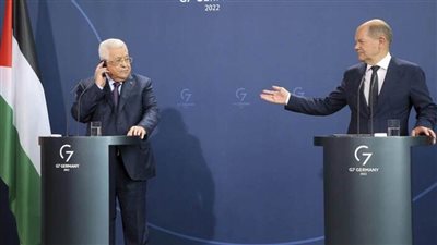 المستشار الألماني يؤكد للرئيس الفلسطيني عمل بلاده على حل الدولتين بحدود 1967