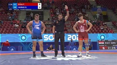 فكري عيسى ينتظر الترضية للمنافسة على برونزية مونديال المصارعة