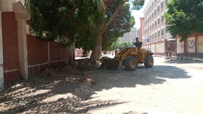 حملات نظافة وتجميل وتركيب بلدورات وبلاط إنترلوك للأرصفة بشوارع منطقة الأزهر بحي شرق أسيوط