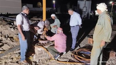 حمله لصيانة وإحلال وتجديد لخطوط مياه الشرب بمدينة الخارجة 