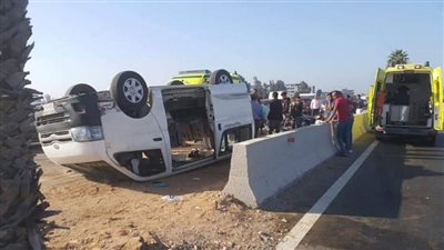 رفع درجة الاستعداد بمستشفى كفر الشيخ العام لاستقبال 14 مصابا في حادث انقلاب ميكروباص