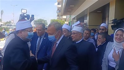محافظ القليوبية يستقبل وزراء الأوقاف والعدل والري والرياضة ومفتي الجمهورية