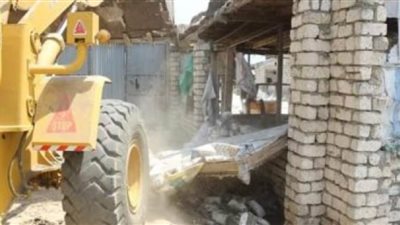 إزالة 17 حالة تعد على أملاك الدولة بفارسكور بدمياط ضمن الموجة الـ20