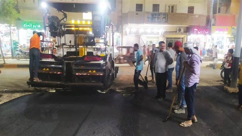 جانب من اعمال الرصف