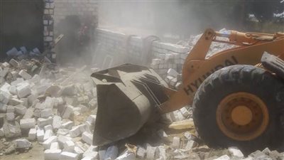 إزالة 842 حالة تعد على أراضي أملاك الدولة والأراضي الزراعية بالمنيا