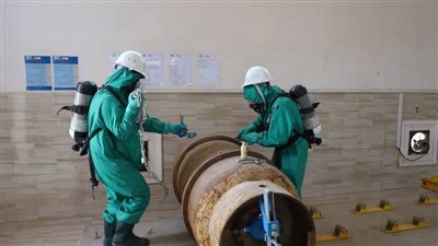 مياه أسيوط تجري سيناريو مكافحة تسريب غاز الكلور بالوليدية المرشحة