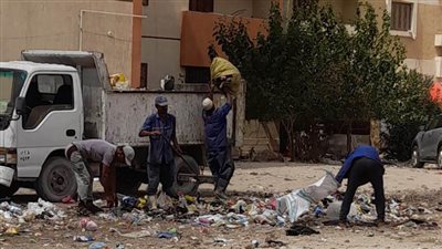 حملة نظافة في منطقة خدمات المساعيد بالعريش