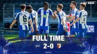 هيرتا برلين يفوز على أوجسبورج 2-0 في الدوري الألماني لكرة القدم