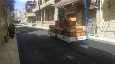 رصف شوارع صالح مجدي والعلويين وشارع ٩ بالقباري بغرب الإسكندرية 