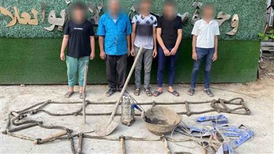 مباحث القاهرة تضبط 5 متهمين نقبوا عن الآثار ببولاق أبو العلا 