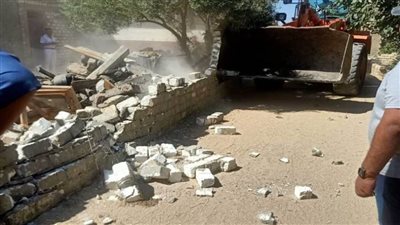 تنفيذ ١٠ حالات إزالة لتعدِّيات على أملاك الدولة بمركز ومدينة القصاصين