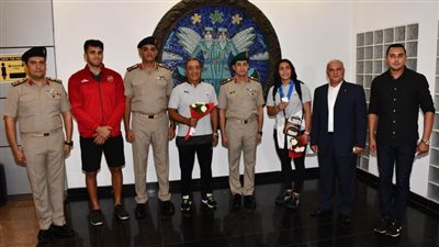 القوات المسلحة تستقبل الأبطال الرياضيين المشاركين في بطولة العالم للمصارعة 