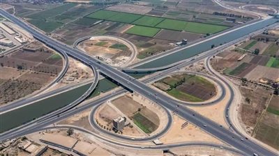 بالفيديو.. تصوير جوي لأعمال إنشاء طريق حر شرق الرياح التوفيقي 