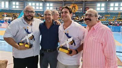 اللواء إيهاب نصير رئيس جودو القاهرة يكرم أحمد عاطف ومروان البحيري