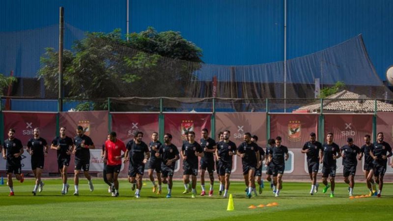 جانب من مران الأهلي