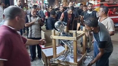 حملة مكبرة لإزالة الإشغالات بسوق الصابرين بحي العجمي بالإسكندرية 