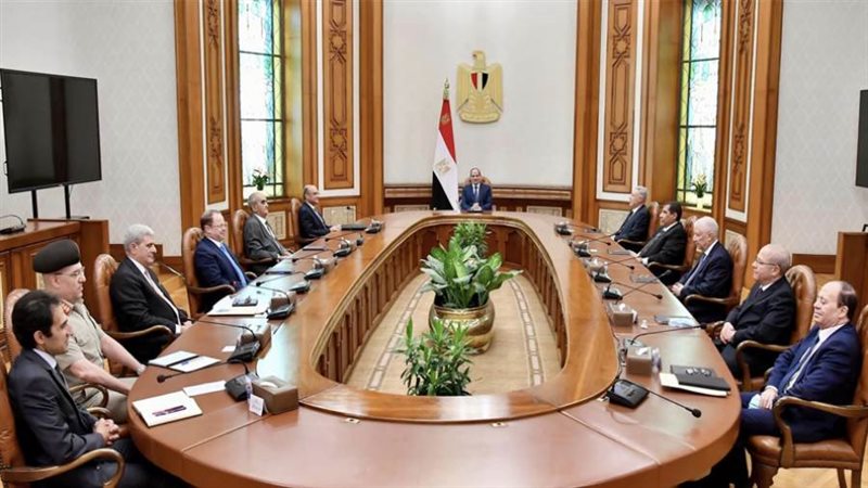 الرئيس السيسي وأعضاء