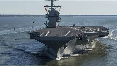 أمريكا تطلق حاملة طائرات بتكلفة 13 مليار دولار وتسلحها بعتاد من 9 دول