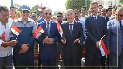 ماراثون رياضي ضمن احتفالات المحافظة بالذكرى الـ 49 لنصر أكتوبر بالمنيا.. صور 