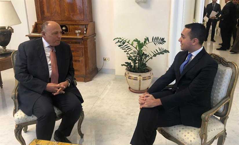 وزير الخارجية يبحث مع رئيس وزراء إيطاليا العلاقات الثنائية والأزمة الليبية وسد النهضة