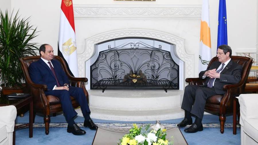 الرئيس عبد الفتاح السيسي يلتقي الرئيس القبرصي
