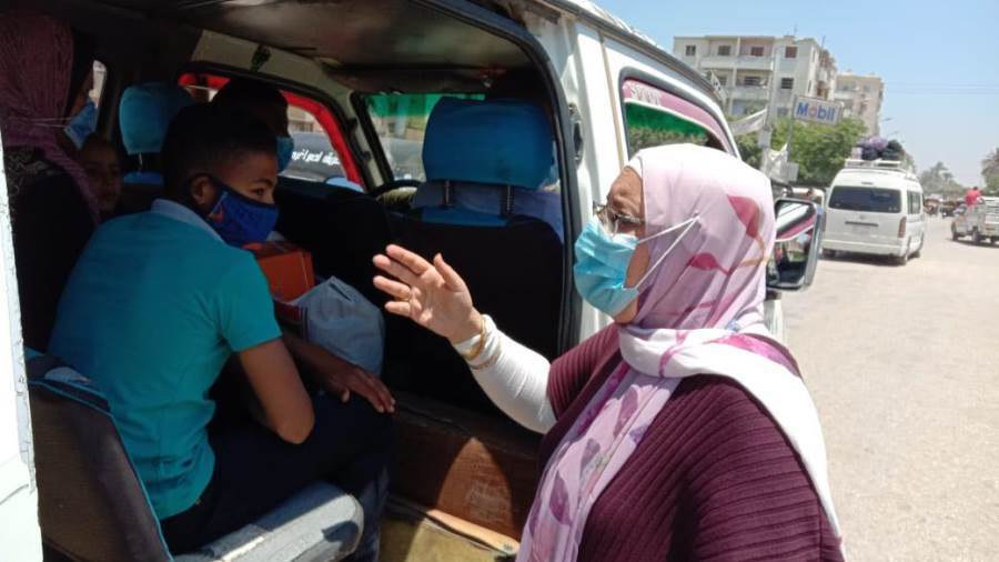 متابعة تطبيق الإجراءات الاحترازية بالمنيا