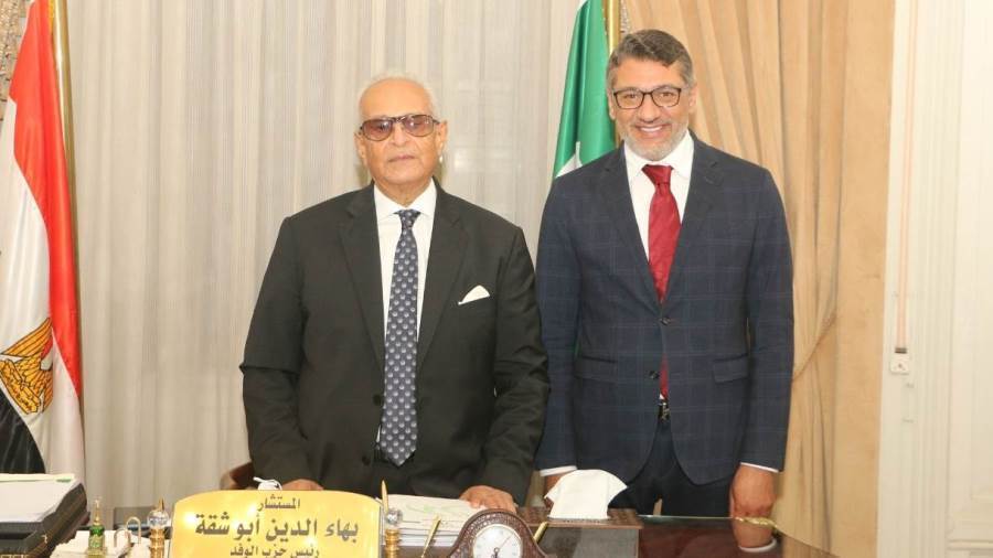 المستشار بهاء ابو شقة وحمدى قوطة
