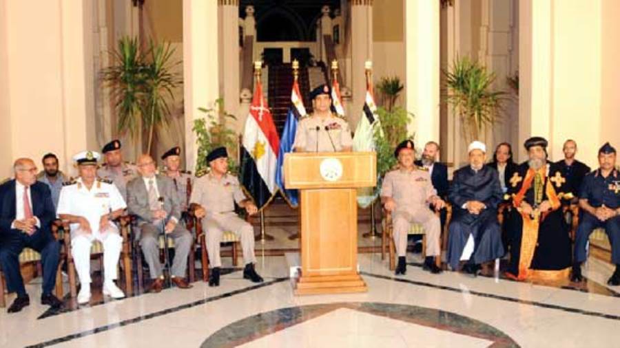 بيان 3 يوليو بمشاركة البابا تواضروس وشيخ الأزهر