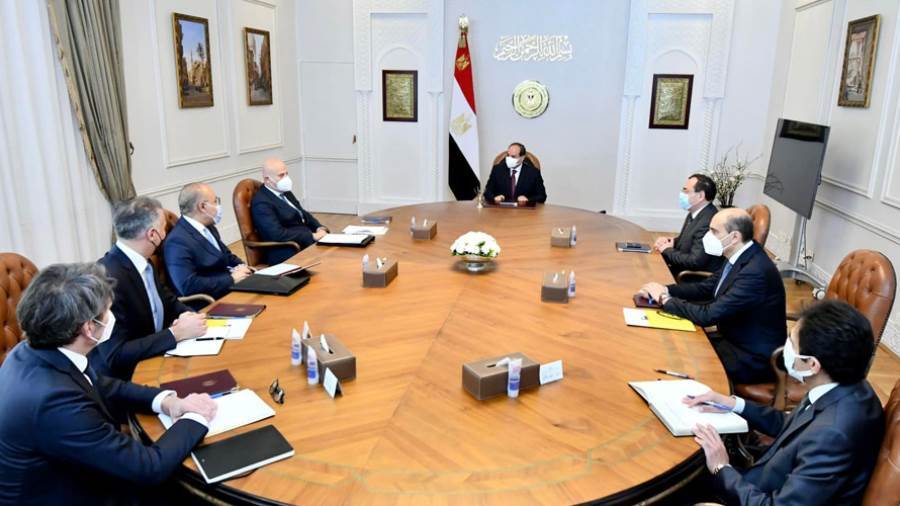 الرئيس عبد الفتاح السيسي خلال الاجتماع