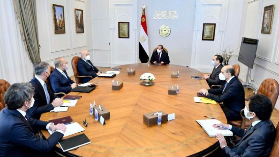 الرئيس عبد الفتاح السيسي خلال الاجتماع