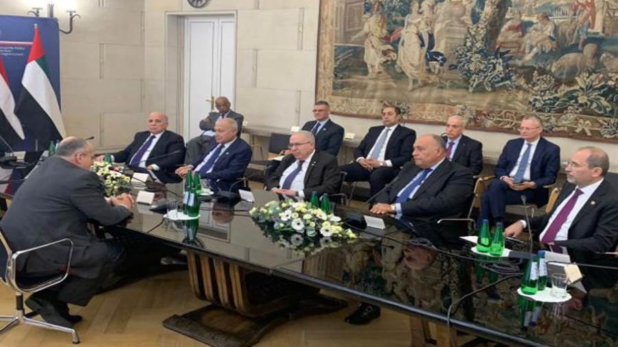 شكري ومجموعة الاتصال العربية يلتقون وزير الخارجية البولندي