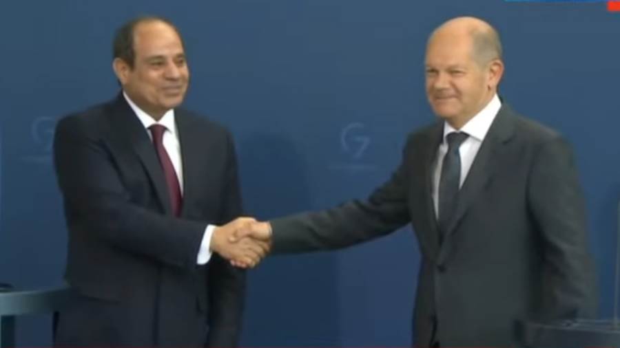 الرئيس السيسي والمستشار الألماني أولاف شولتز