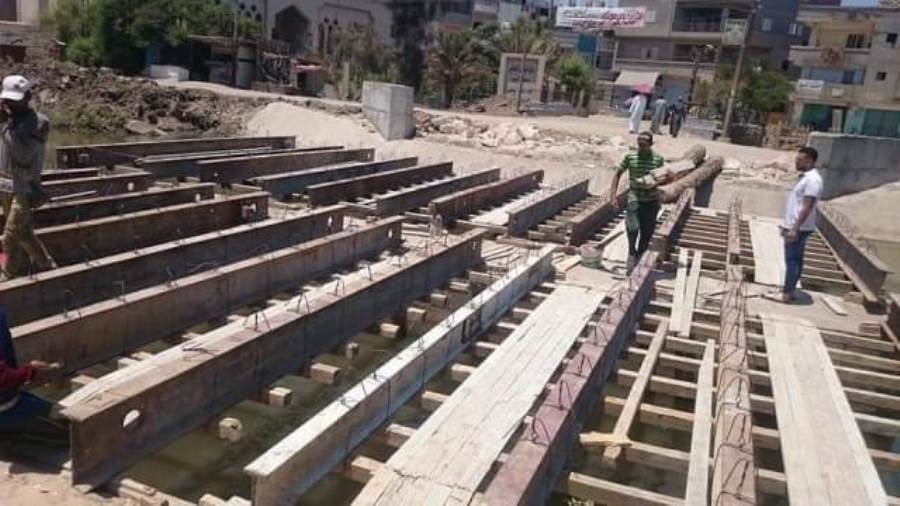 أعمال إنشاء كوبري حانوت بأولاد صقر