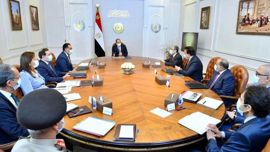 الرئيس السيسي خلال الإجتماع