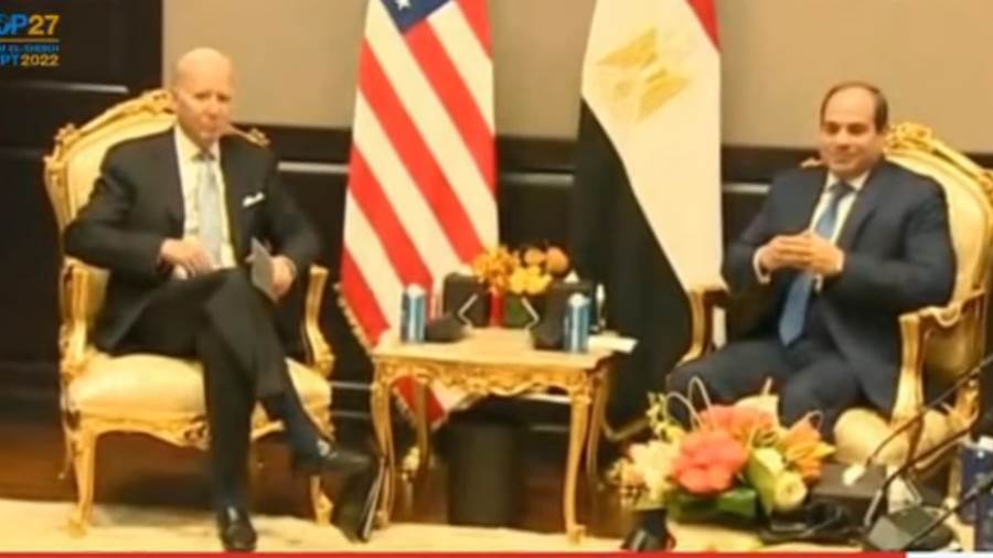 الرئيس السيسي يستقبل نظيره الأمريكي